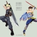 Dissidia Collab piece with Cloud and Bartz